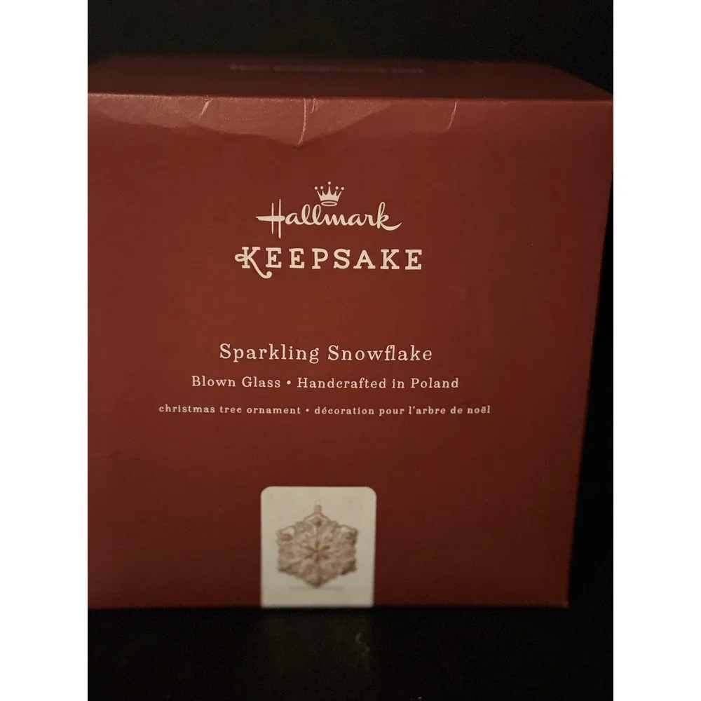 Hallmark Keepsake Sparkling Snowflake Blown Glass Ornament Terri Steiger 2017